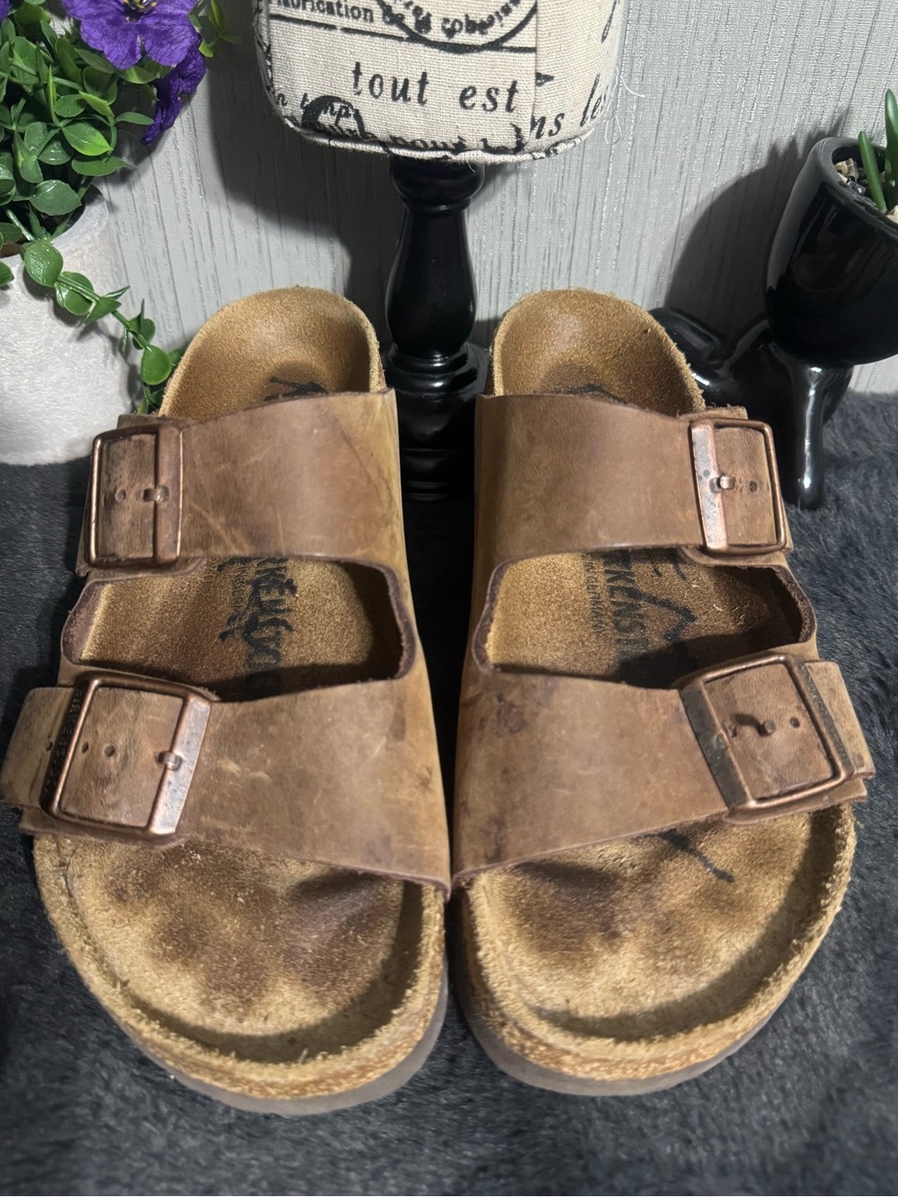 Birkenstock Arizona Brown Oiled Leather Sandals EU 37